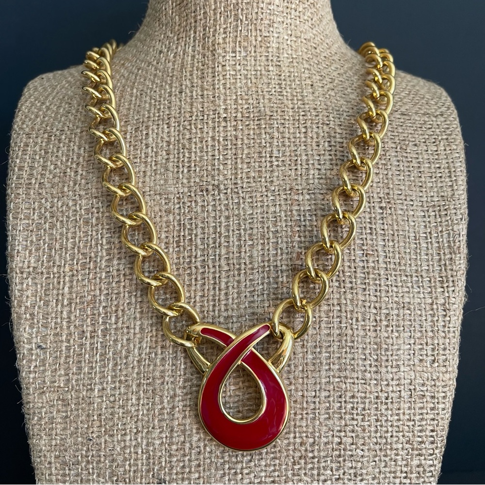 Vintage Napier gold tone chain Necklace